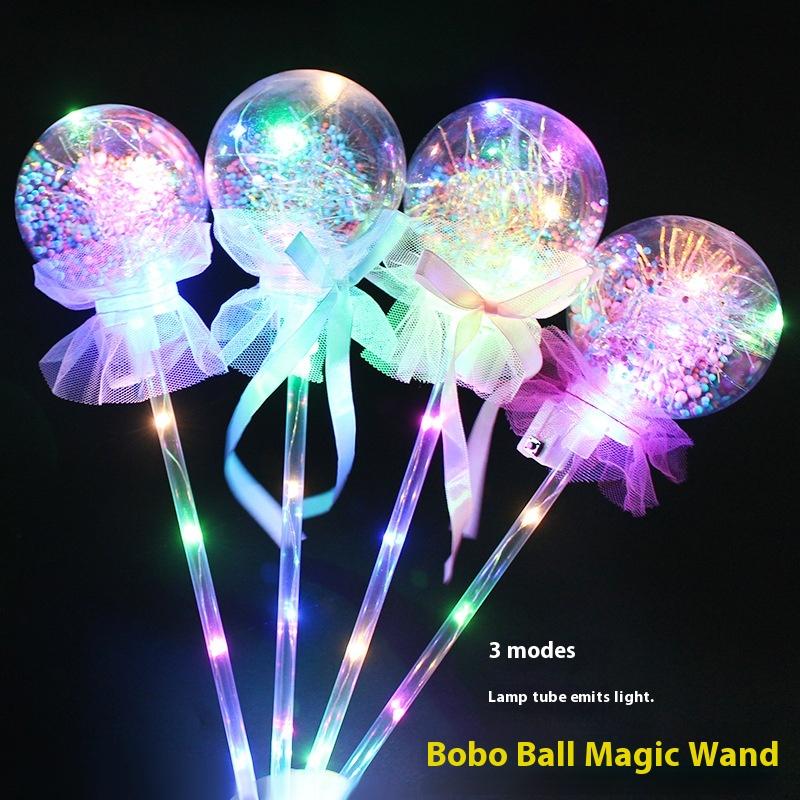 Bobo Ball Magic Wand Glitter Princess Fairy Stick New Exotic Toy Children's Glow Stick Star Ball