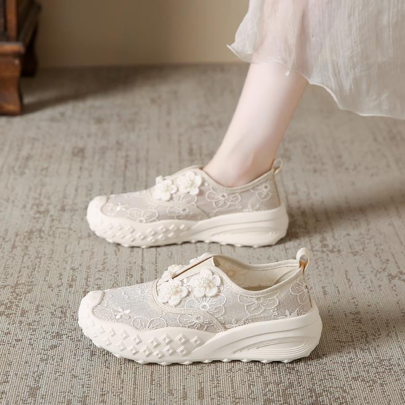 CRLAYDK Women's Lace Loafers Driving Moccasins Casual Slip On Comfort Ladies Lightweight Sneakers Walking Flats Work Shoes