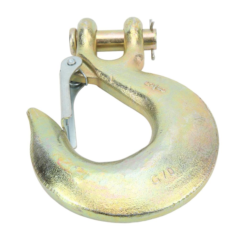 Slip Hook Thicken Alloy Steel High Temperature Quenching 13500lbs Heavy Duty Grab Hook for Port Transportation 5 8in