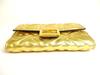 Authentic FENDI Zucca Gold Leather Bifold Wallet Conpact Wallet #9708  Refurbished