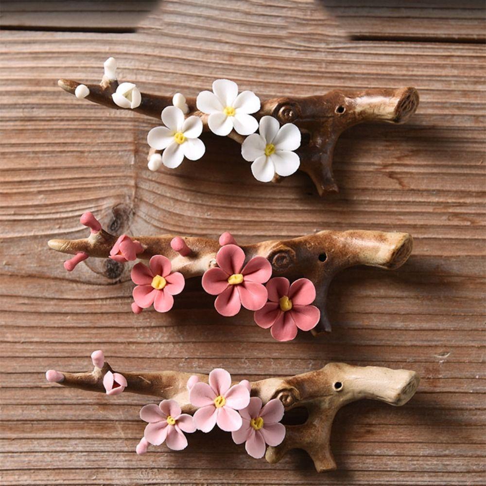 Ceramics Plum Blossom Writing Brush Stand Home Decor Incense Stick Holder Aromatherapy Base