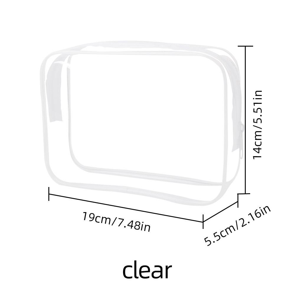 Pvc Transparent Travel Makeup Bag With Multipurpose Storage For Airport Security Screening
