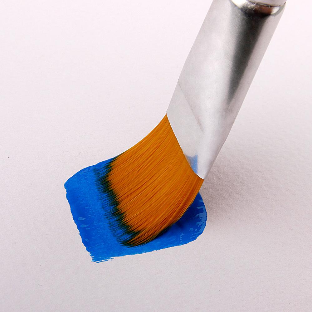 3-Piece Short Handle Nylon Art Brush Set for Watercolor and Acrylic Painting