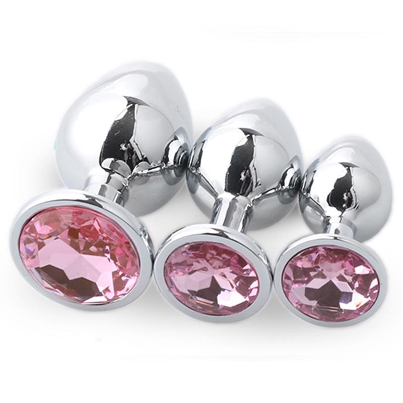 3 STK/sett Metal Anal Leker For Kvinner Voksen Sex Produkter Menn Butt Plug Rust Stål Anal Plug Sex-leke Anal Dildo Toys