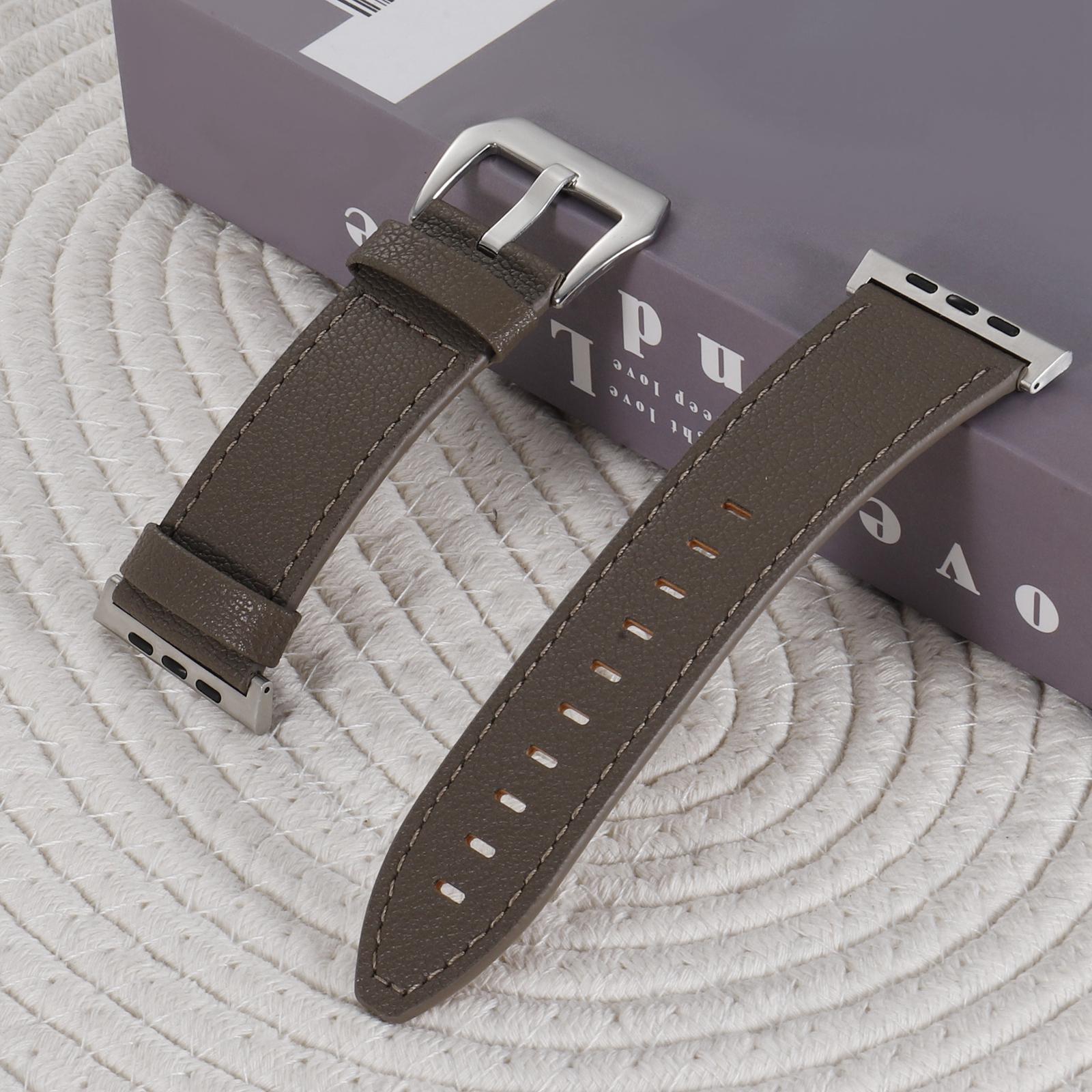

New Ultra wide leather loop For Apple Watch band women 11/10/9/8/7 38mm 40mm 41mm 42mm 44mm 45mm 46mm 49mm Strap 42mm44mm45mm46mm49mm