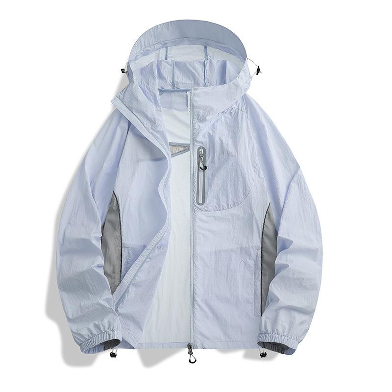 OOTD Outdoor Sunscreen Clothing Men's and Women's Summer UPF10 + UV Protection Lightweight Casual Hooded Couple Top