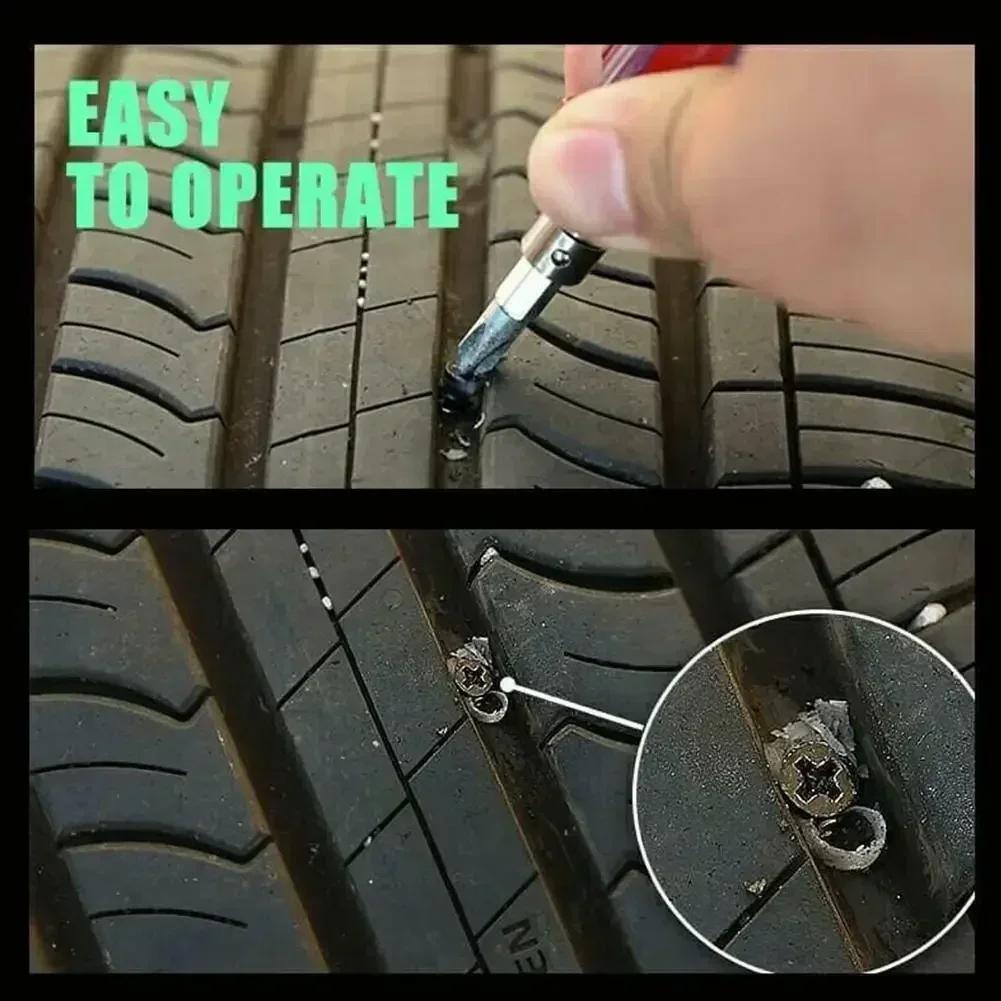 100% New For Car Motorcycle Tire Puncture Repair Tire Repair Nail Self-Tapping Screw Plastic Nail Soft Rubber Screw Suitable
