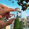 Clear Acrylic Pixel Keychains Blank DIY Frame for Couple Anniversary Gift Custom Photo Keyrings Bag Pendant Accessories