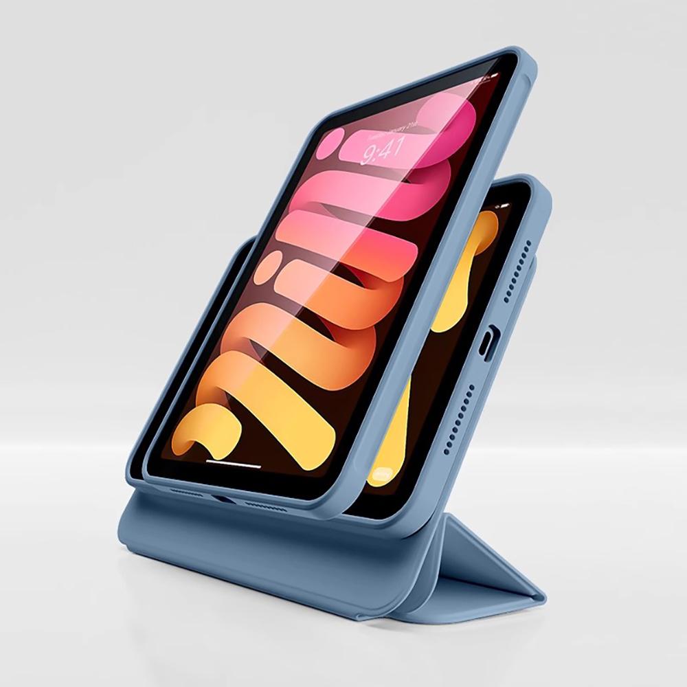 Étui Magnétique Pour iPad Mini A17 Pro Étui pour iPad Mini 7 8.3 pouces Étui pour Tablette Couverture Folio Pliante Intelligente iPad Mini7 A17 Pro gray