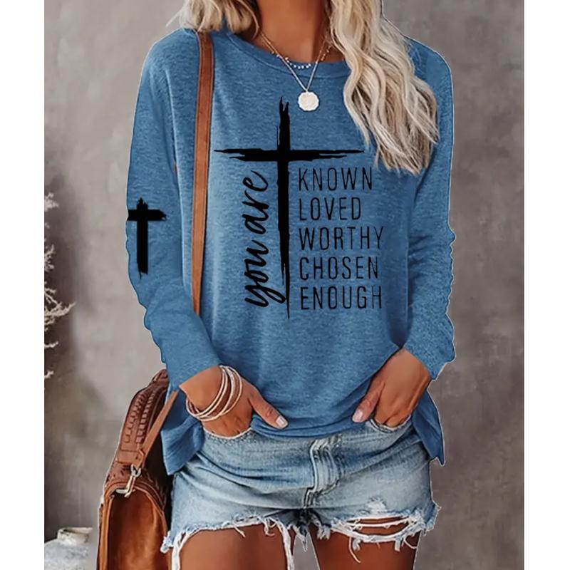 2025 Herbst & Winter Damen Neues Lässiges Rundhals Langarm Oberteil 3D Kreuzmuster