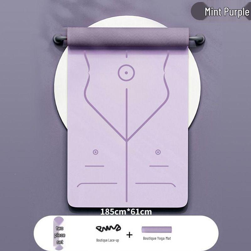 Non-Slip TPE Yoga & Fitness Mat - Thick, Shock-Absorbing, Silent Jump Rope & Dance Mat for Women