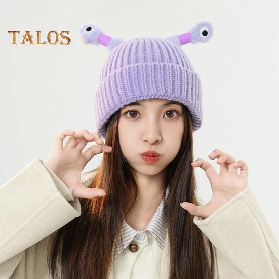 Wollmütze mit Nachtlicht-Antennendekor, warme Strickmütze, Kinder-Foto-Requisite, Kopfbedeckung, Skifahren, Wandern, Thermomütze für Erwachsene und Teenager