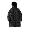 Men's Winter Hooded Mid-length Cotton-padded Jacket - Thick, Loose-fit Outerwear.