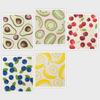 1Pc 18x20cm Fruits Printed Reusable Wood Pulp Cotton Swedish Dishcloths Oil Remove Wipes Dishwashing Rag Household Cleaning Tool