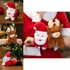Cute Christmas Santa Claus Plush Doll Toy With Wrist Paddle Bracelet For Children 25cm Height