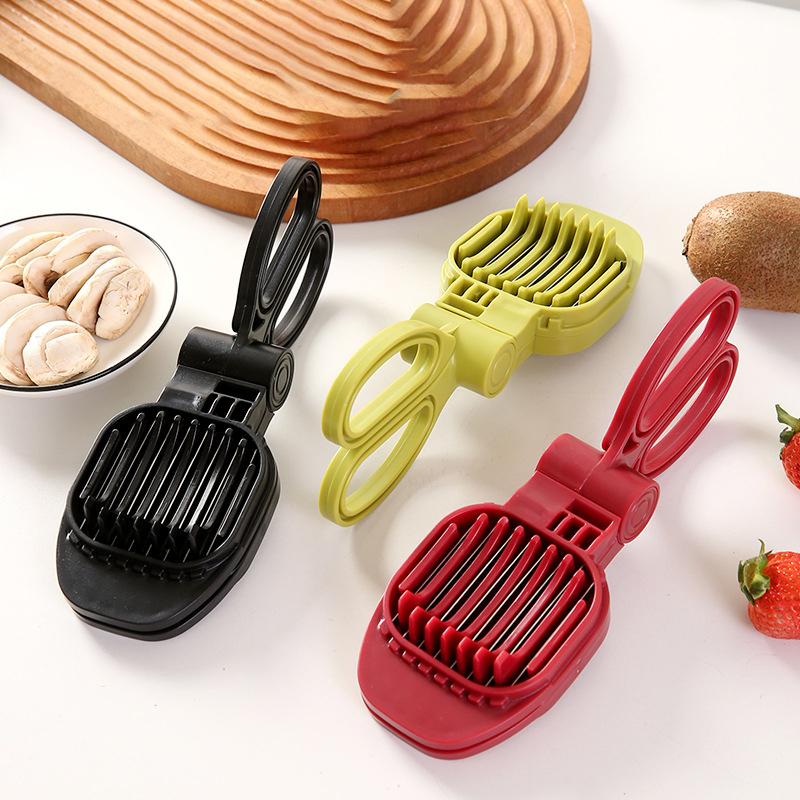 Fruit Slicer, Strawberry, Banana, Kiwi Cutter, Egg Slicer For Hard Boiled Eggs, For Fruit Sausages, Cucumbers, Mushroom Cutter