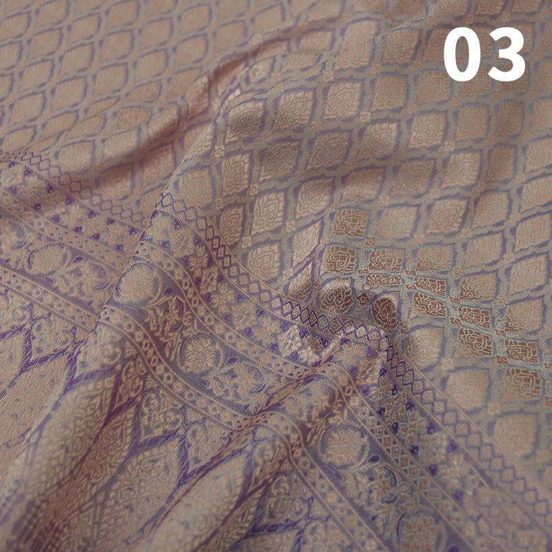 50X100Cm Tela de Traje Tradicional Étnico Dai Tailandés Brocado Tejido Sudeste Asiático Falda Recta Coser DIY Tela Falda Vestido Tubo