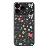 For iPhone 17 Pro Case Floral Bow Pattern Printing Straight Edge TPU Phone Back Cover