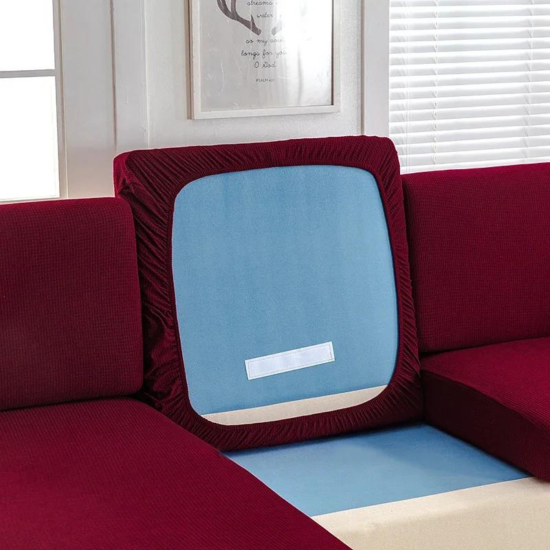 Sofa Seat Cushion Cover Stretch Waterproof Slipcovers Sofa Back Cover 1/2/3/4 Seater Couch Cover Chaselong Protector