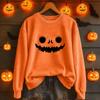 Women's Casual Halloween Printed Pullover Sweatshirt for Party and Daily Wear