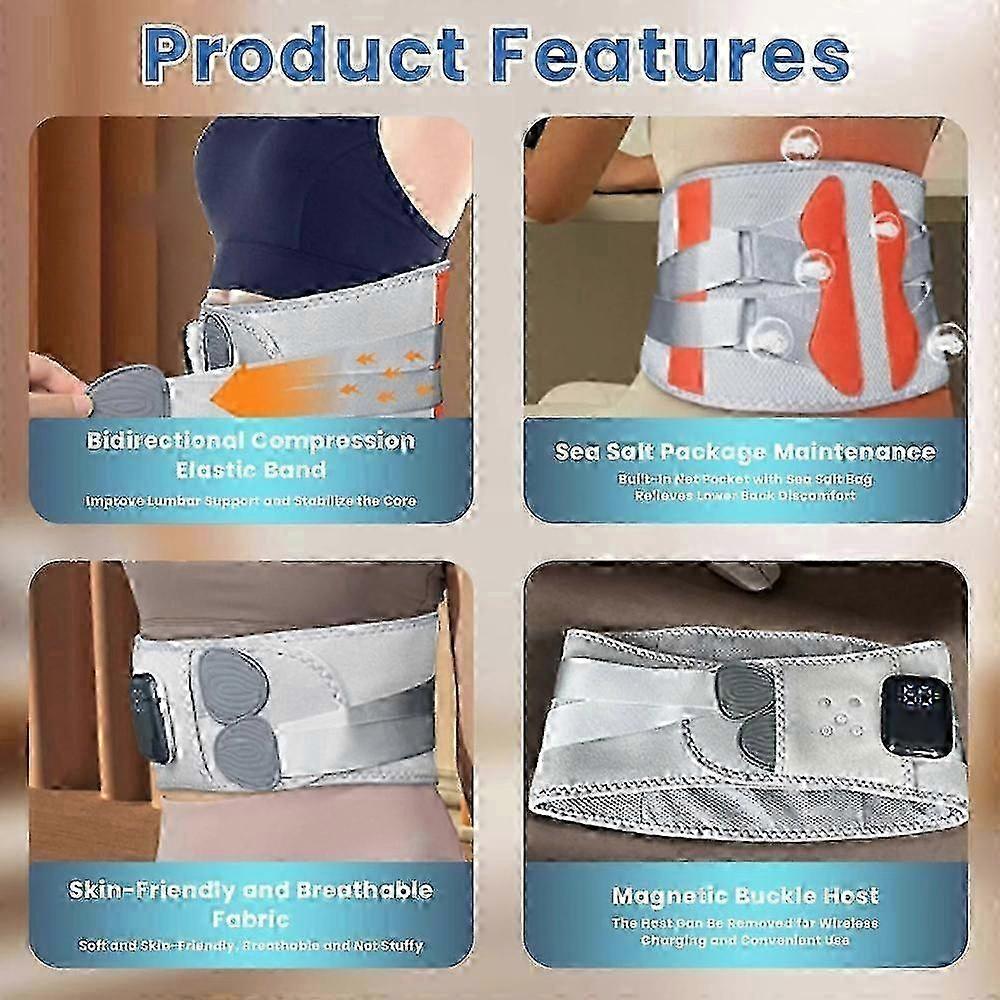 Hugterra Belt, Hugterra Belt Massager 2025, 3 in 1 Sciatica Belt with Heat Therapy