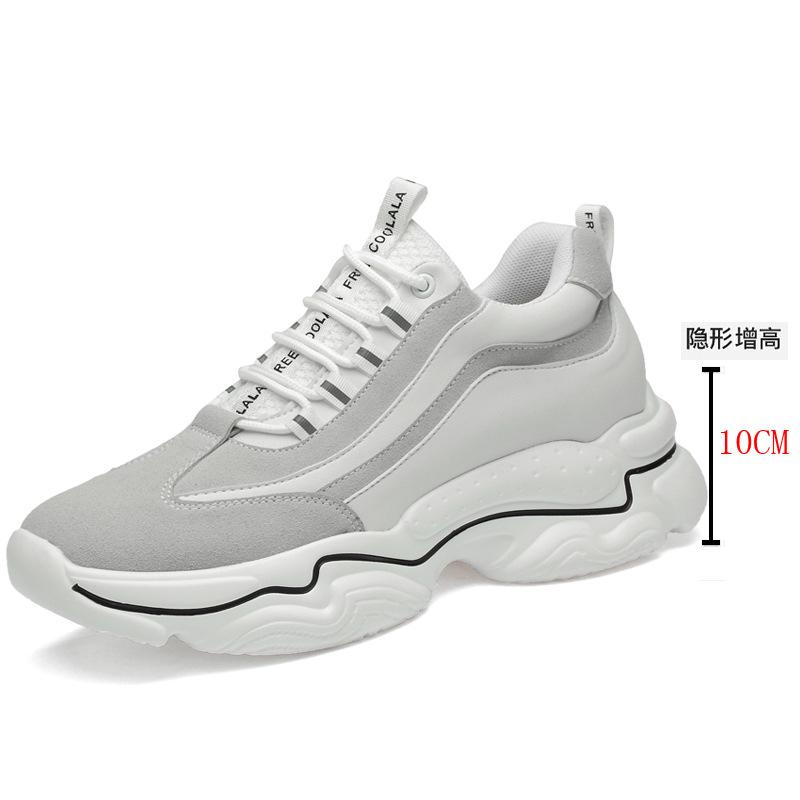 

Autumn and winter white heightening shoes men s 10cm sports and leisure shoes invisible inner heightening men s shoes platform fashion trend shoes 44