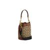 Coach X Disney Dempsey 16 Tanzender Mickey Aufdruck Kordelzugverschluss Beschichtetes Canvas und genarbtes Leder Beuteltasche Damen Taschen Khaki CN499-B4R3U