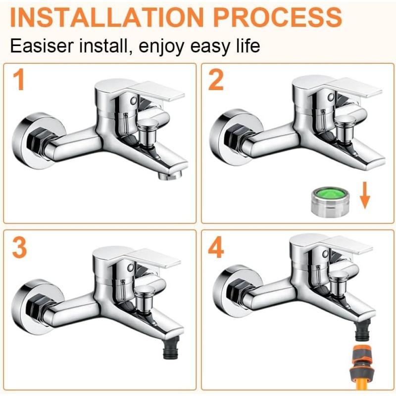 1pc Garden Hose Quick Couplers G1/2 External Thread Plug-In Faucet Adapters ABS Faucet Connector For Kitchen Garden