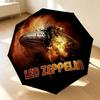 Zeppelin Art 8 Ribs 3Fold Black Glue Uv Protection Umbrella Sun Protection Rainproof Compact Folding Umbrella For Travel Daily Use C9241676