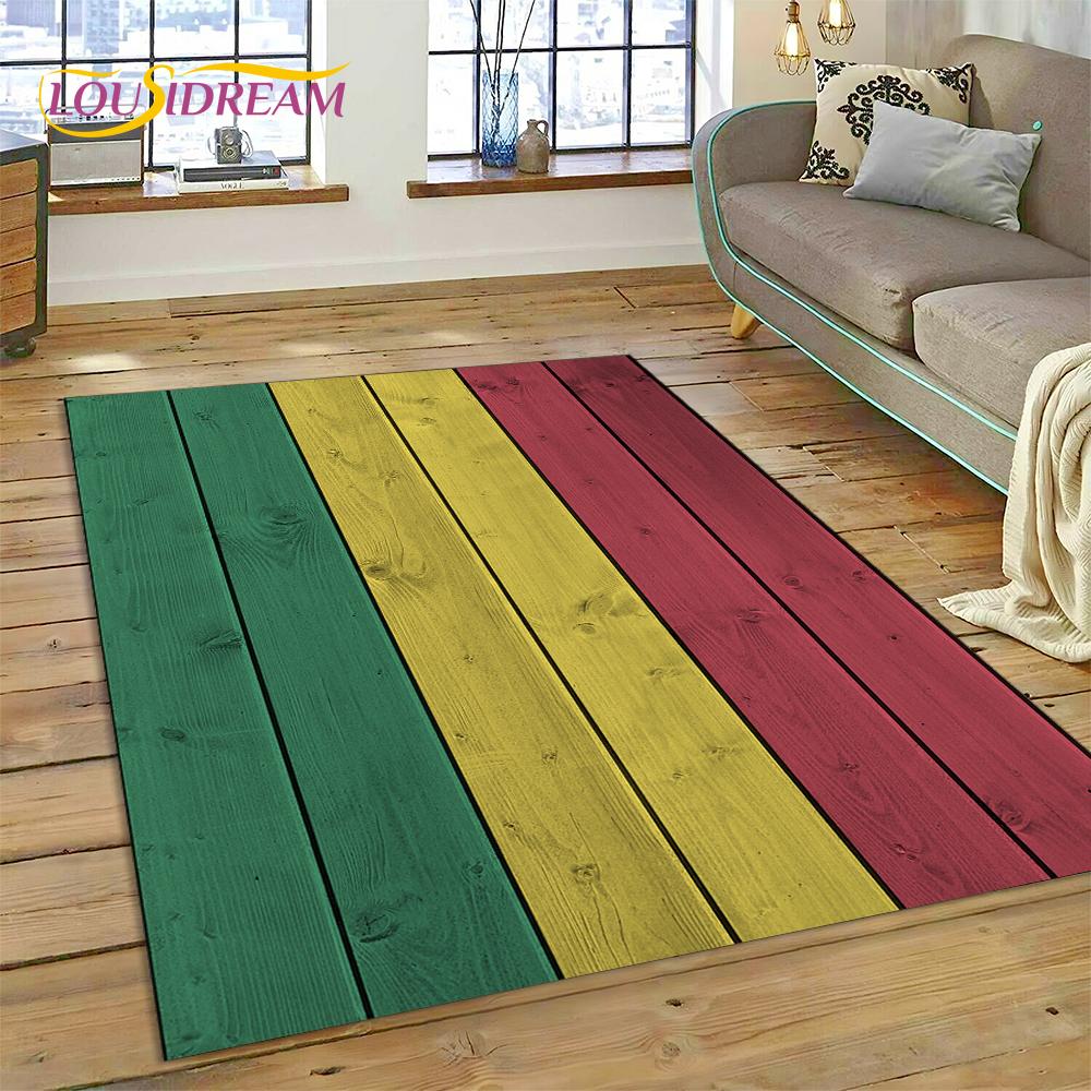 Alfombra Personalizada de Madera con Grano de Color 3D para Decoración de Sala de Estar y Dormitorio, Felpudo Antideslizante para Sofá Felpudo