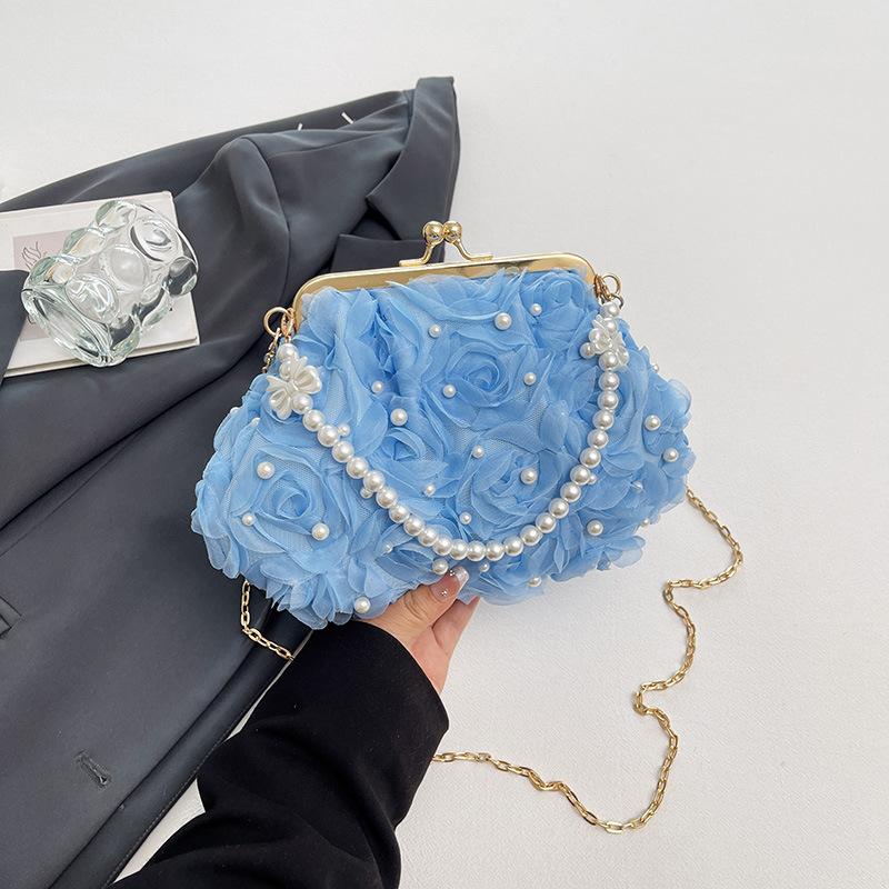 Package Dinner Package Handbag Sweet Style Bag Pearl Chain Crossbody Bag Casually