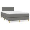 Maison Exclusive - Sommier à lattes de lit avec matelas Gris foncé 120x200cm Tissu