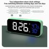 Music LED Digital Alarm Clock Voice Control Temperature Humidity Display Desktop Clocks Home Table Decoration Built-in 1200mAh