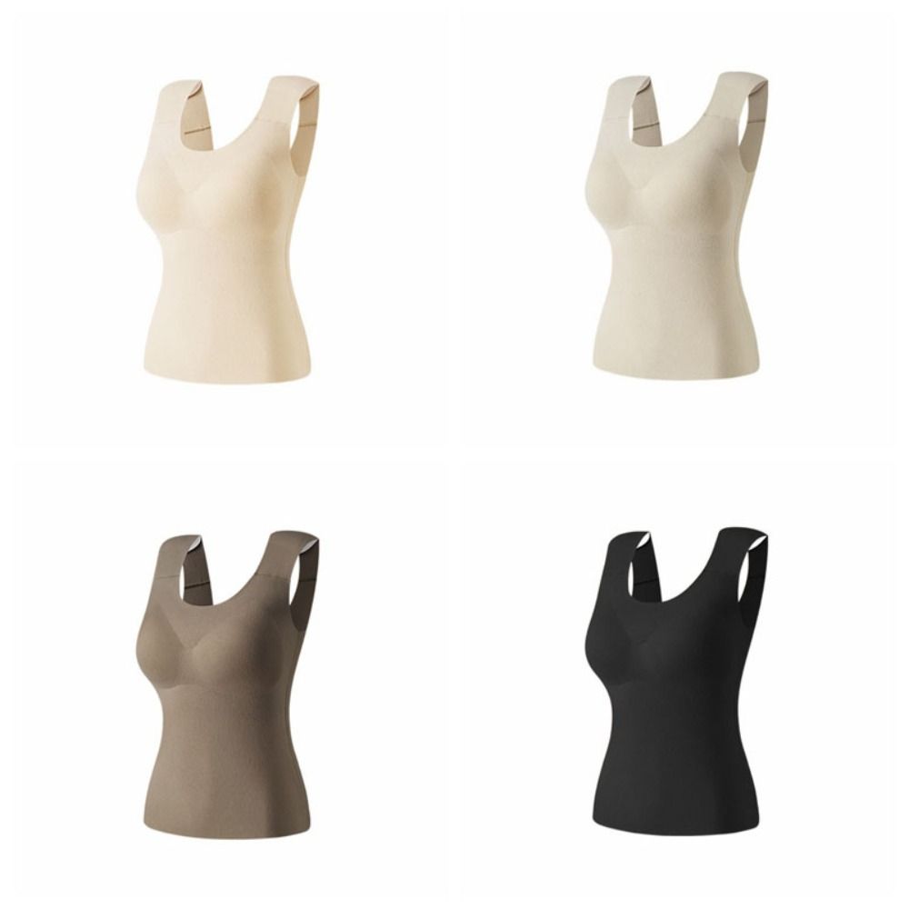 U-neck Right-angle Shoulder Vest Invisible Underwear for Women Thermal Underwear  Body Shaping