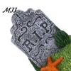 Halloween Graveyard Signs Tombstones Yard Signs, Realistic Outdoor Bonsai Scene Layout Lawn Decorations for Horror Party Garden Cracked Skull Decor