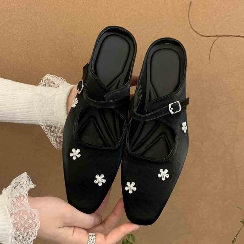 

Внутренний увеличивающий рост мешок голова полутапочки женские летние для улицы французский темперамент вечерний ветер на танкетке толстая подошва Мэри Джейн серебристые одинарные туфли 40