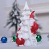 Christmas Tree Night Light Glowing Decorative Lamp Santa Climbing Christmas Tree Ornament Desktop Holiday Decor for Home Office