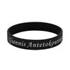 Douyin Popular NBA Star Signature Luminous Silicone Sports Bracelet/Wristband