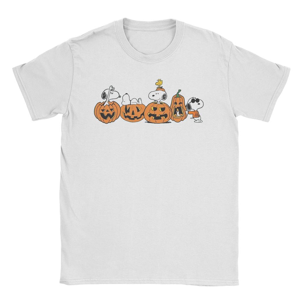 Miniso Vintage Y2k Women Print Snoopys Halloween Pumpkin T Shirt Tee Cotton Tshirts Clothes
