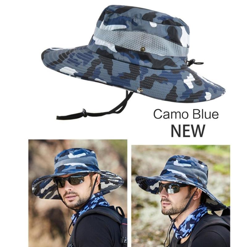 Foldable Bucket Hat for Adult Teenagers Wide Brim Foldable Fisherman Hat Spring Summer Anti-uv Hat Camouflage Design