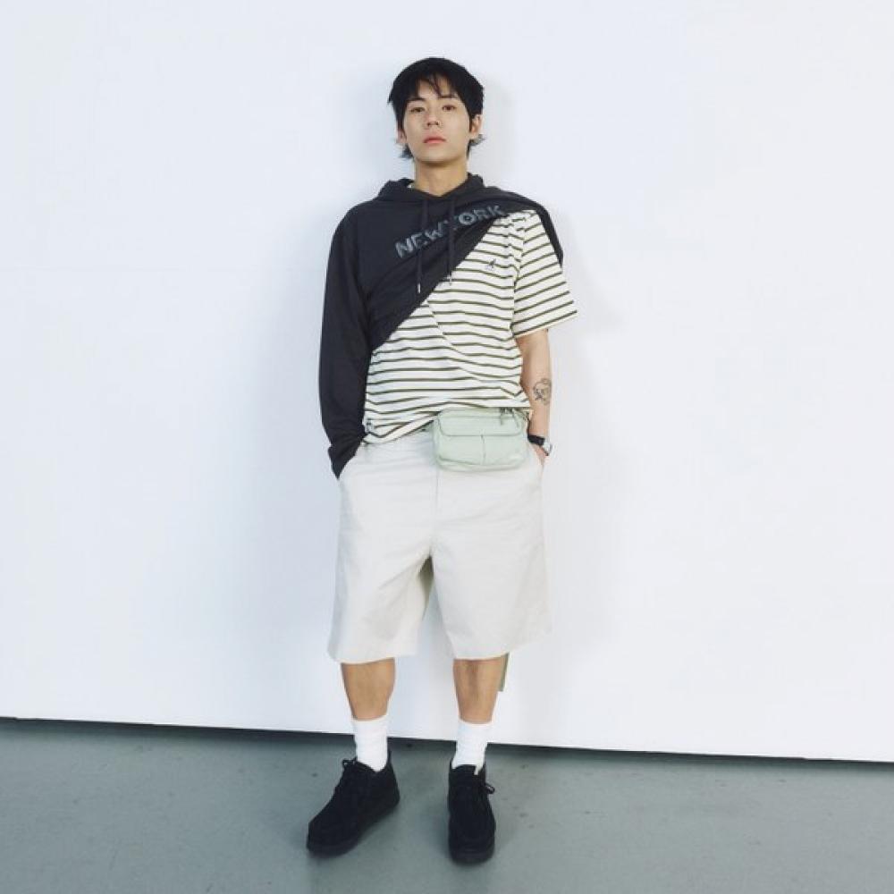 Kangol EssenTial STripe T shirT Khaki 2824 XS
