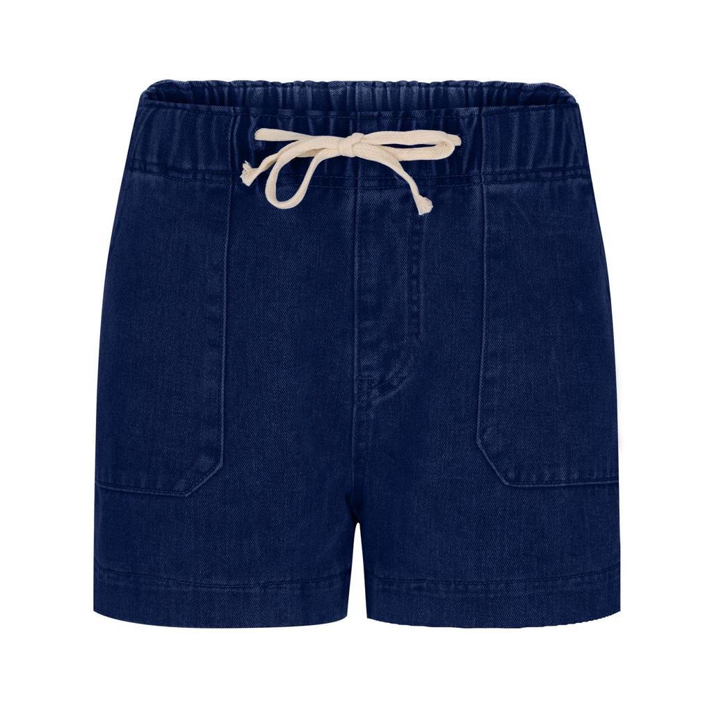 Elastic Waist Drawstring Women's Denim Shorts - Trendy European and American Style