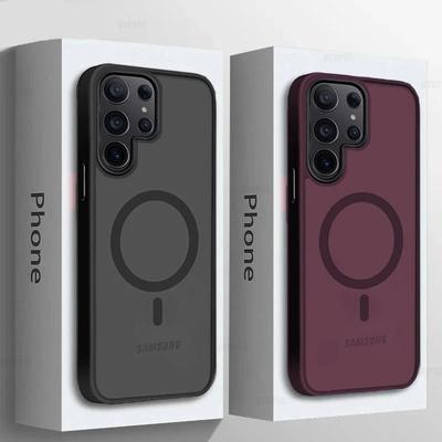 Vhodné pro Samsung S25Edge Magnetický kryt na telefon S24ultra Magnetická absorpční fólie na mobilní telefon S23Plus High End