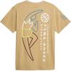 Puma Franchise Cartoon Letter Print Breathable Round Neck Pullover Short Sleeve T-Shirt Men Tops Brown 622028-01