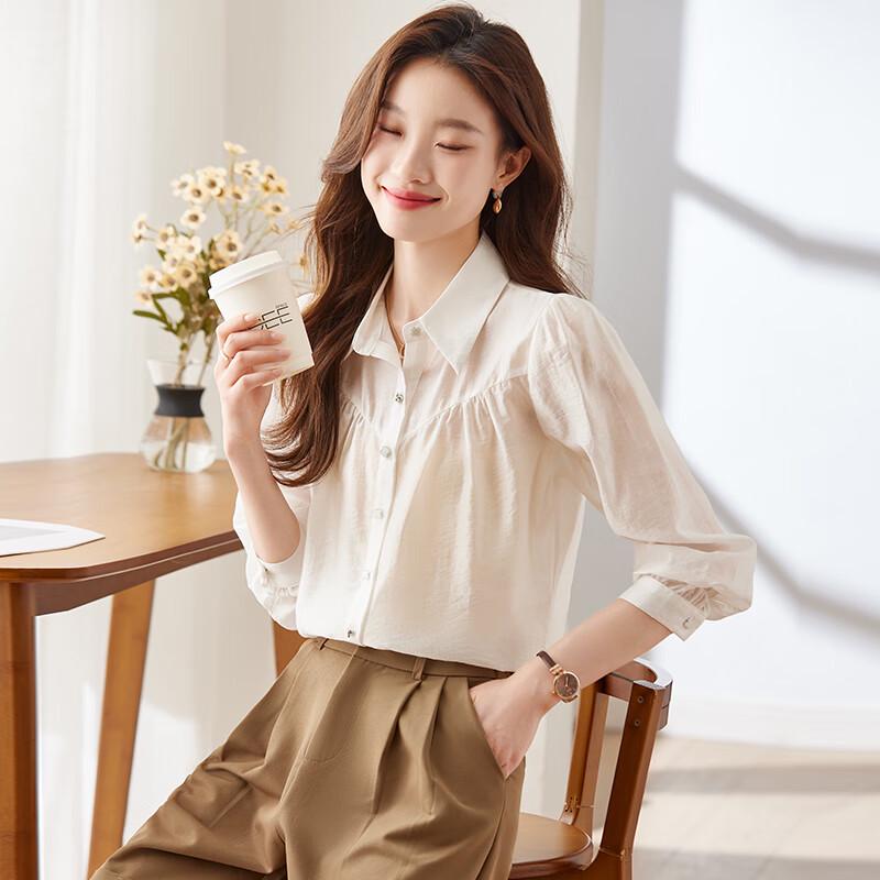 Tluoman Women s Long Sleeve Button-Up Shirt XL