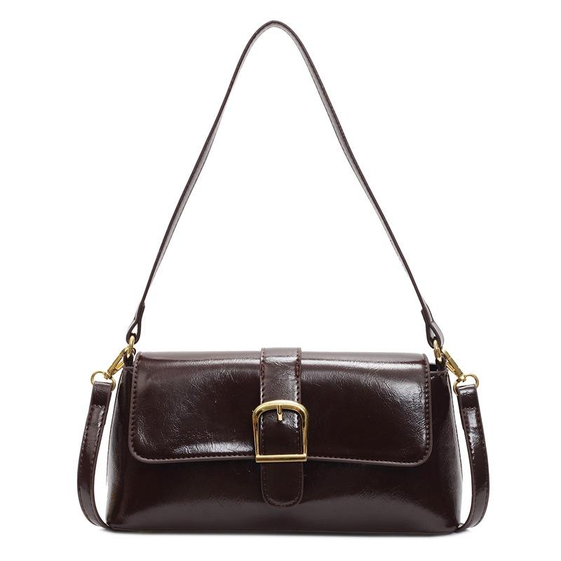 Fashion texture solid color small square bag new popular simple shoulder messenger bag underarm commuter bag