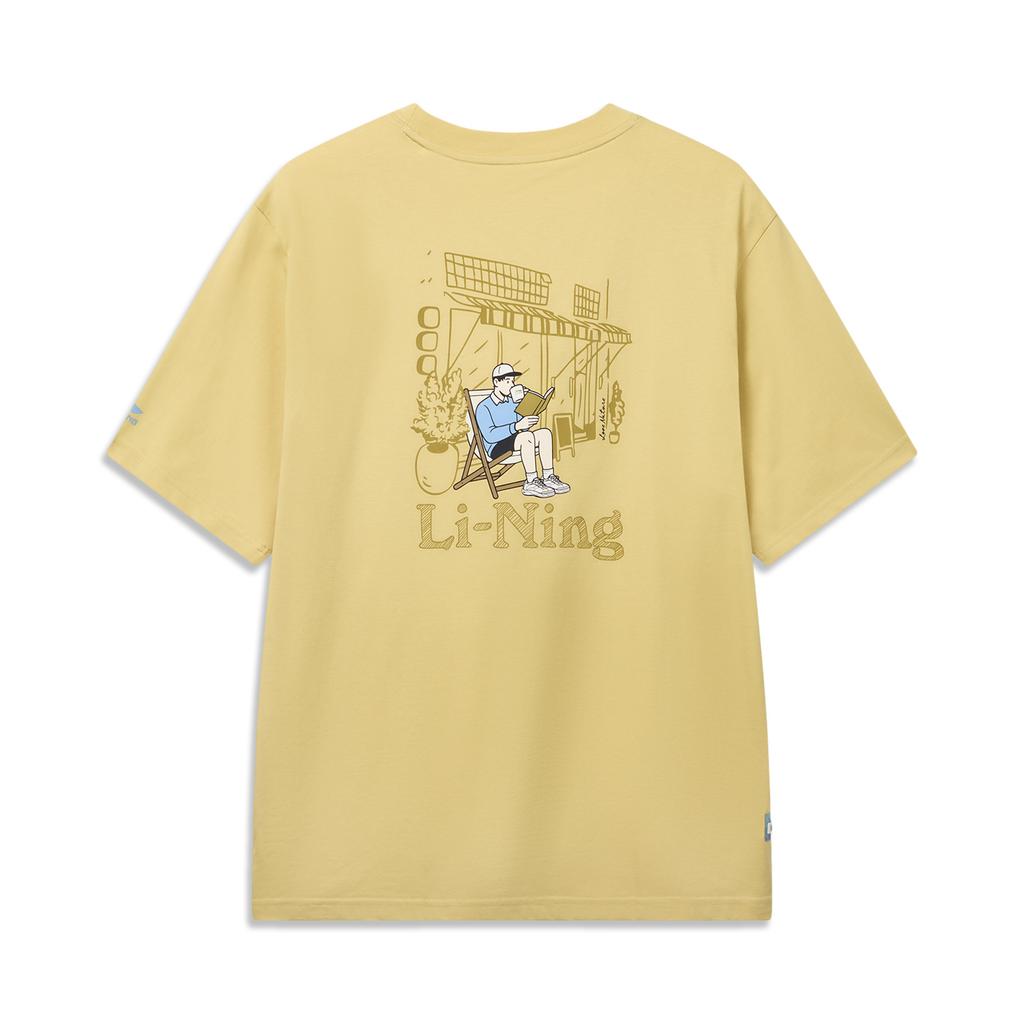 Li-Ning Color Block Comfortable Casual Short Sleeve T-Shirt Unisex tops AHSW643-1