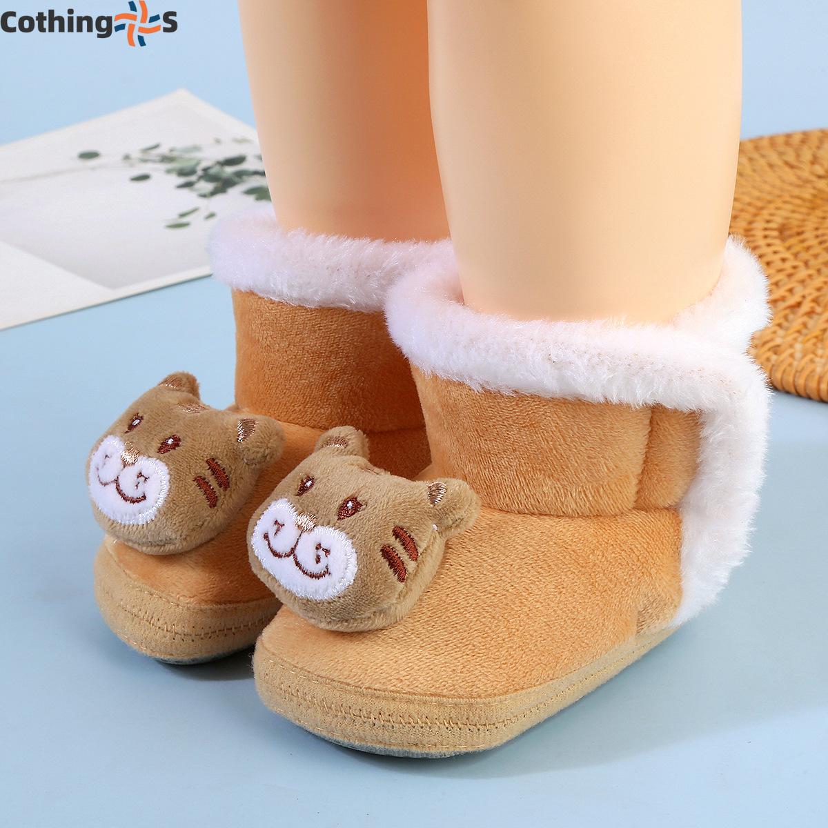 Детская обувь зимняя теплая на липучках для детей лет зимняя мягкая обувь для ходьбы — фото 4