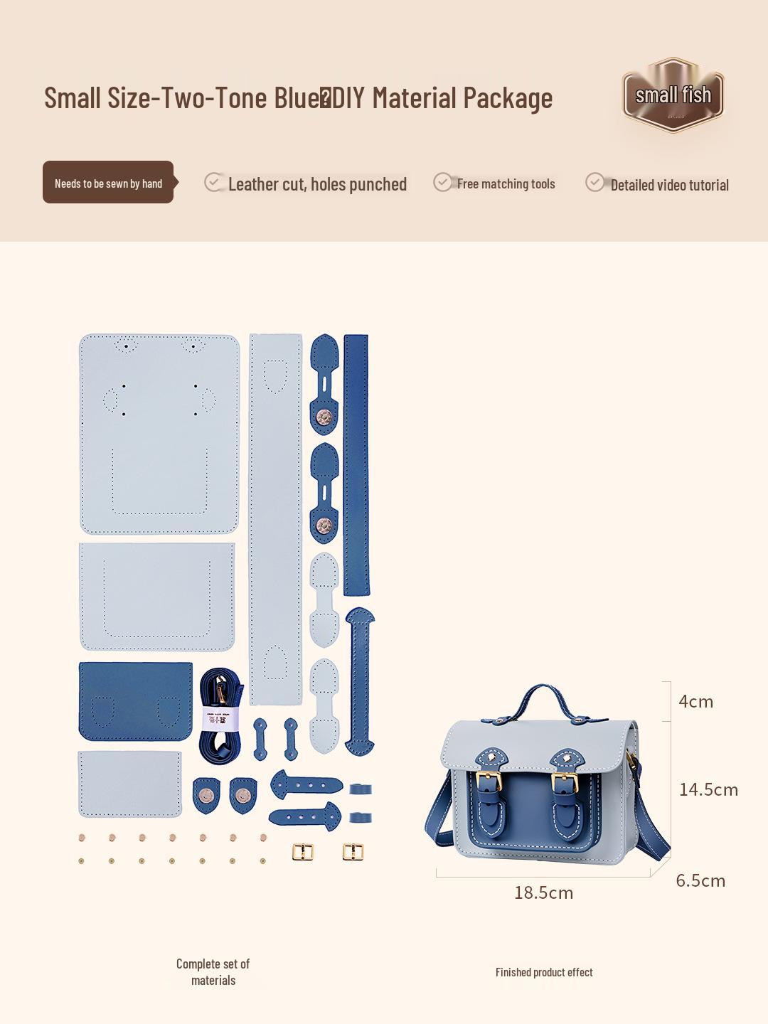 

Элегантная сумка кроссбоди из коровьей кожи с плетением «рыбий хвост» для женщин - Набор для ручного изготовления