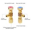 R410 R22 Air Conditioning Refrigerant Safety Valve 1/4" Refrigeration Charging Safety Liquid Adapter Repair Hand Tool Parts